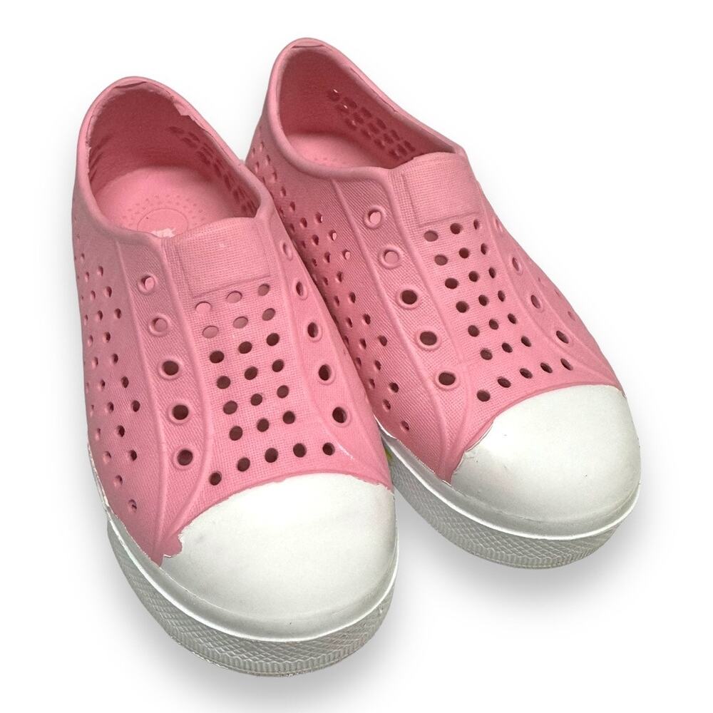 5/$65 Crewcuts Girls Shoes Sz 10 Pink Closed Toe Water Shoes White Washable